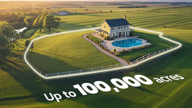 large property with pet tracking coverage up to 100000 acres