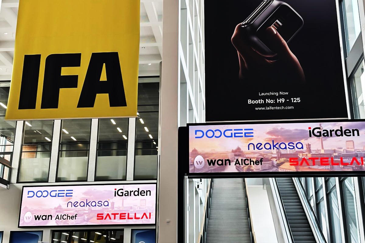 IFA Berlin venue banners with PETVORA brand among exhibitors