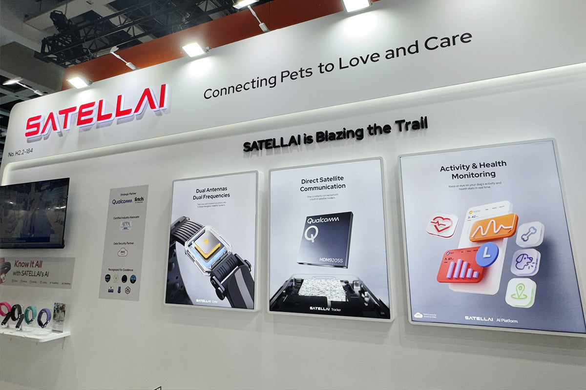PETVORA display of dual-antenna GPS, satellite communication, and health monitoring